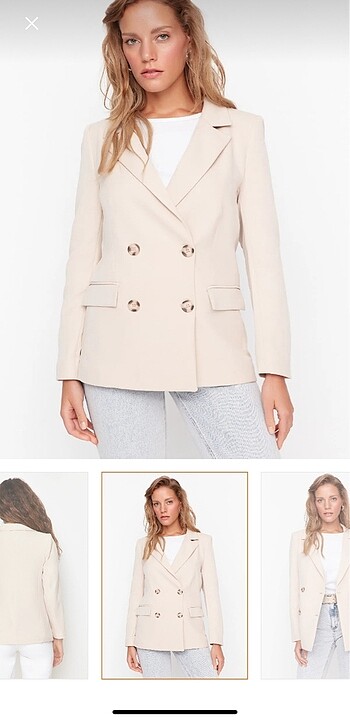 40 Beden ten rengi Renk Blazer ceket