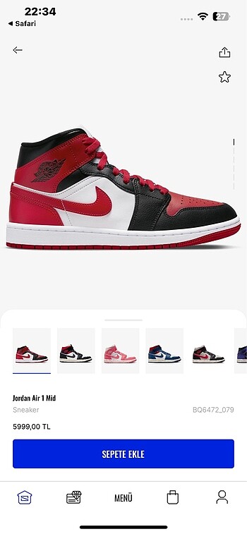 Nike jordan air 1 mid