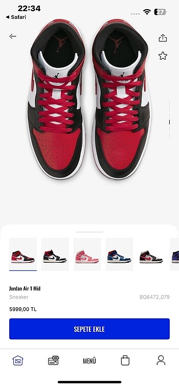 38 Beden jordan air 1 mid