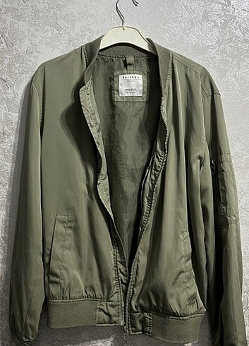 Bershka BERSHKA HAKİ BOMBER CEKET