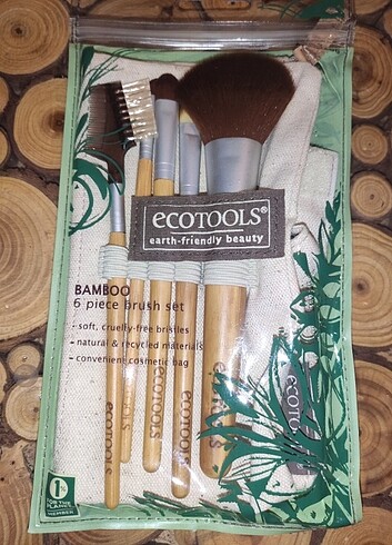 ÇANTALI Eco Tools 6'lı Bamboo Fırça Seti çantali 0 Geri Dönüşüml