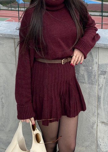 Bordo ikili triko takım - Görsel 2