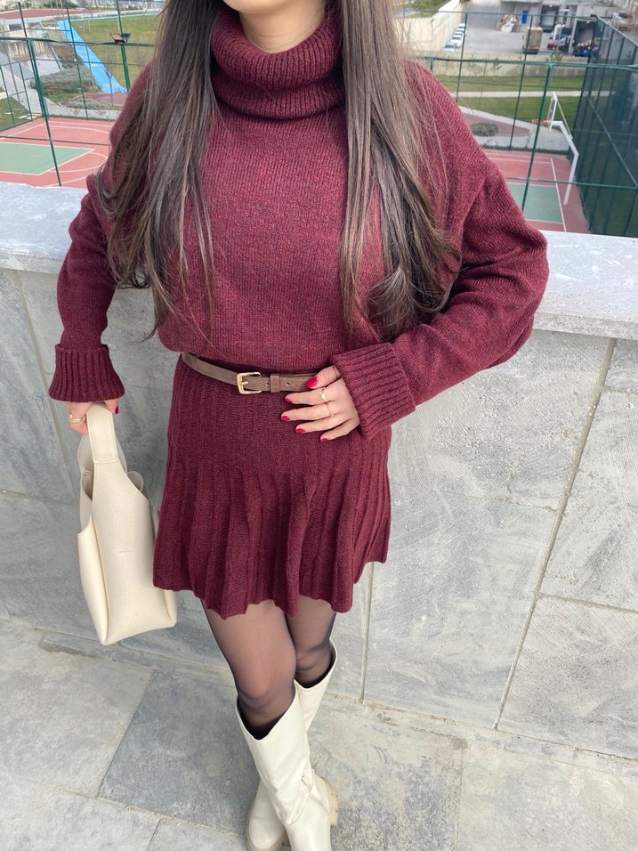 Bordo ikili triko takım - Görsel 3