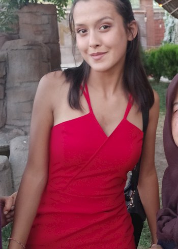 Kırmızı ince askılı elbise - Görsel 4