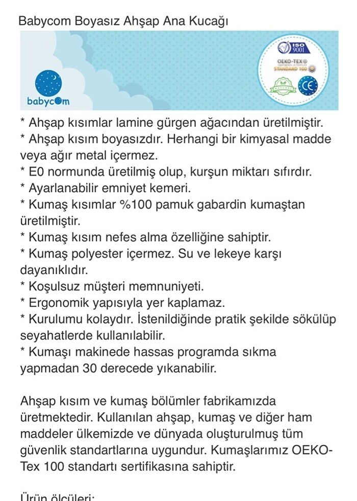Babycom Naturel Ahşap Ana Kucağı - Görsel 5
