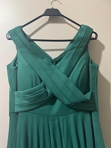 Abiye zümrüt yeşili - Görsel 5