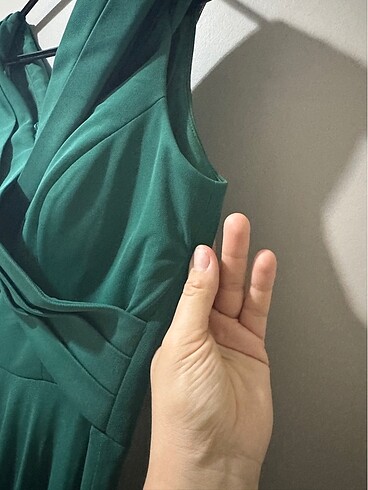 Abiye zümrüt yeşili - Görsel 7