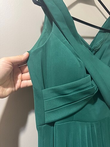 Abiye zümrüt yeşili - Görsel 6