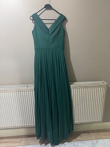 Abiye zümrüt yeşili - Görsel 12