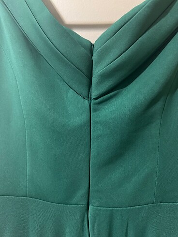 Abiye zümrüt yeşili - Görsel 14