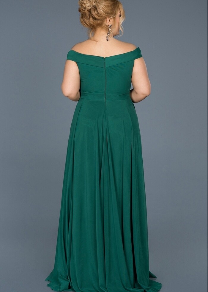 Abiye zümrüt yeşili - Görsel 2