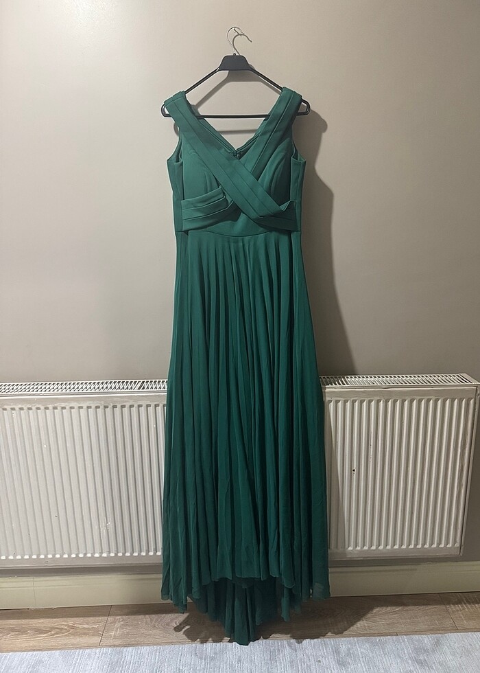 Abiye zümrüt yeşili - Görsel 3