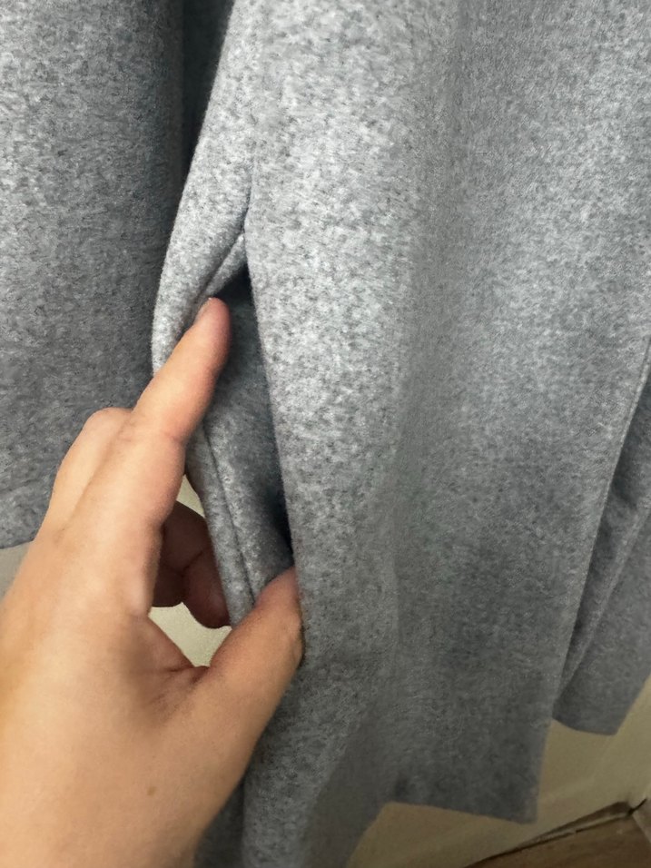 Gri Uzun Klasik Zara Kaban - Görsel 3