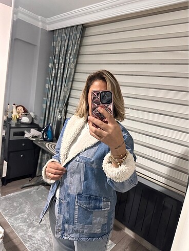 Kürklü Oversize koton mont