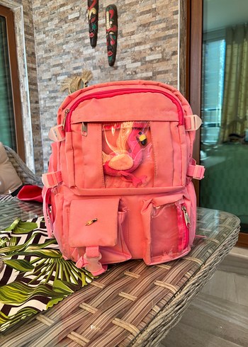 Pembe Çocuk Okul Çantası kore tarzı