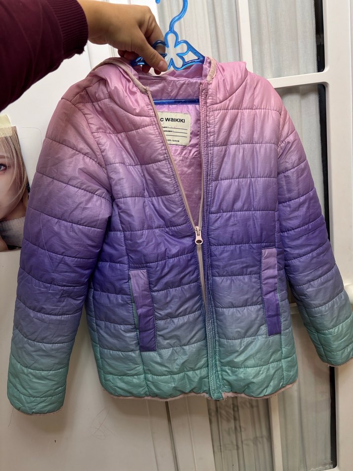 Kız Çocuk Çok Renkli Fermuarlı Yelek - Görsel 5