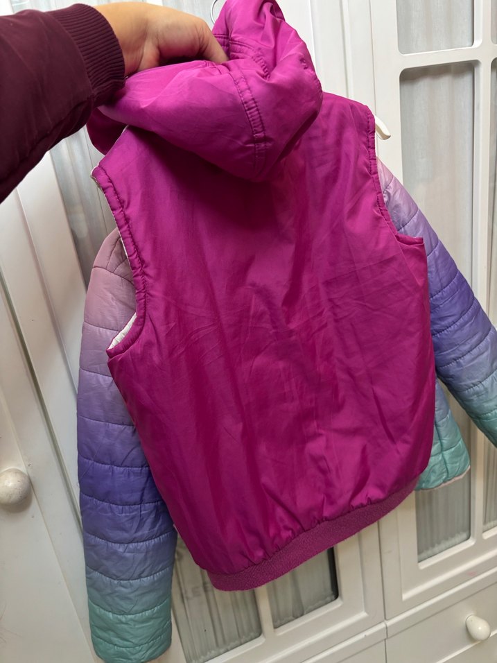 Kız Çocuk Çok Renkli Fermuarlı Yelek - Görsel 4