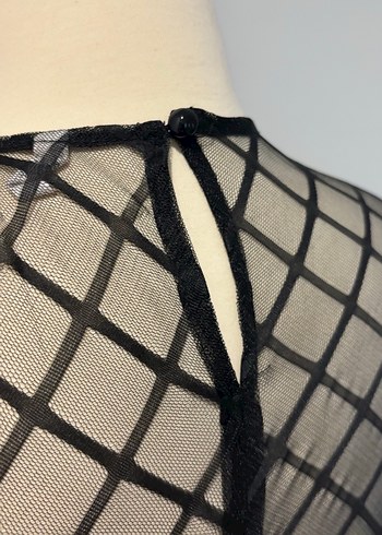 Dantelli Siyah Gotik Kadın Bluz - Görsel 4