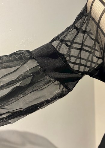 Dantelli Siyah Gotik Kadın Bluz - Görsel 8