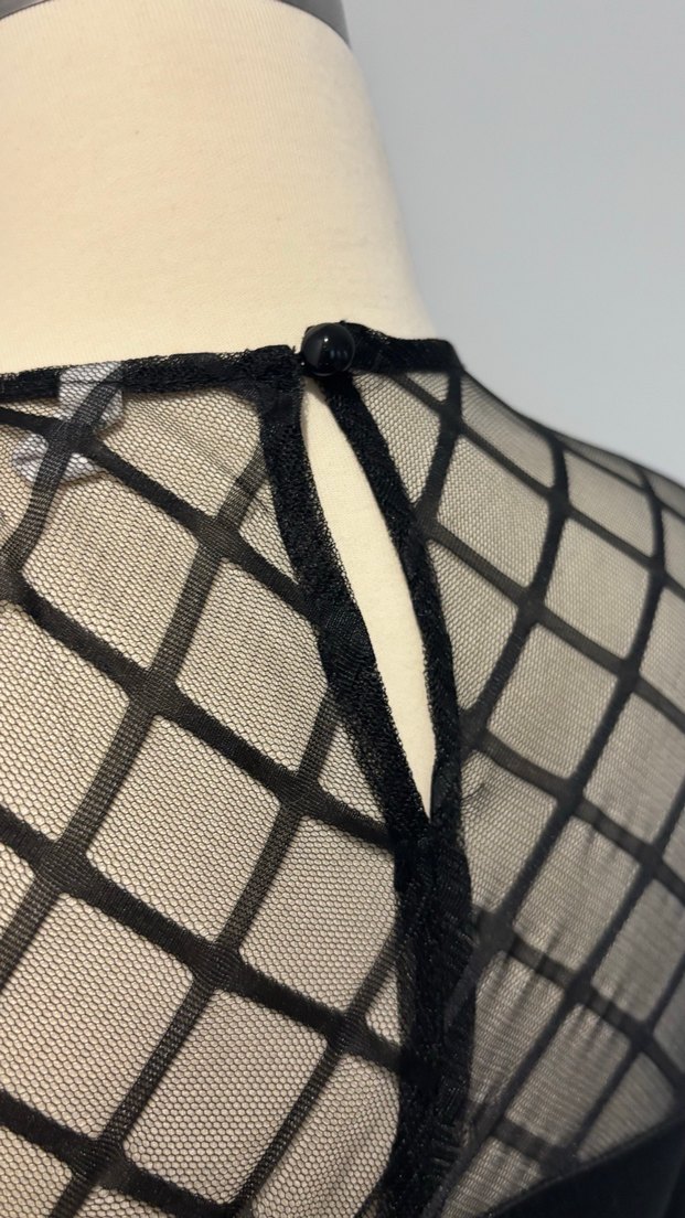 Dantelli Siyah Gotik Kadın Bluz - Görsel 4