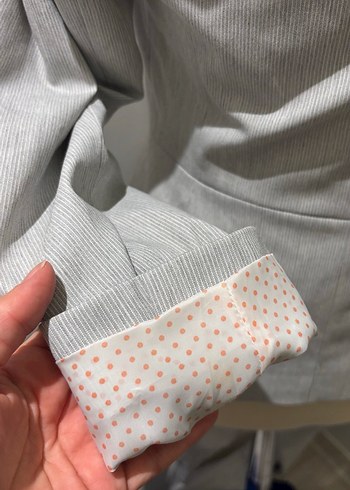 Gri Keten Kadın Blazer Ceket takım - Görsel 3