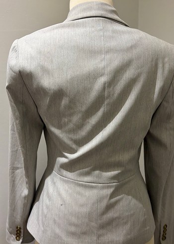 Gri Keten Kadın Blazer Ceket takım - Görsel 9