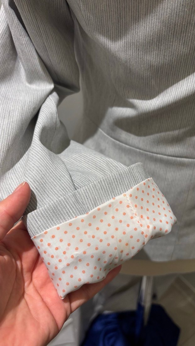 Gri Keten Kadın Blazer Ceket takım - Görsel 3