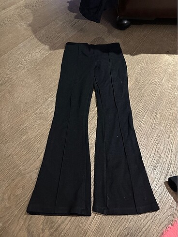 Siyah İspanyol paça pantolon