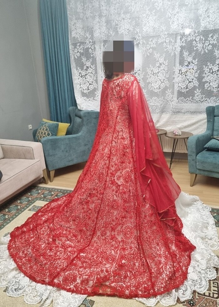 Kına gelinlik üstü bindallı  - Görsel 2