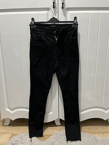 Siyah kot pantolon skinny jean