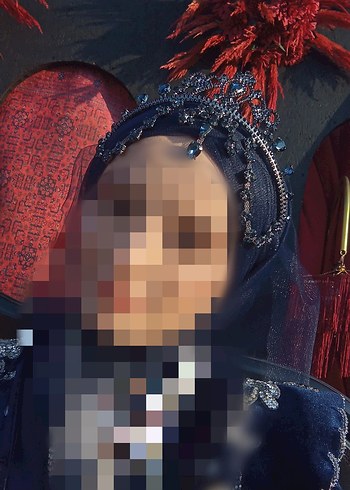  Beden lacivert Renk Lacivert Boncuklu Kına Tacı