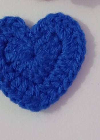 Mavi Örgü Kalp motif - Görsel 2