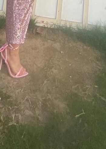 Pembe Fiyonklu İnce Topuklu Kadın Ayakkabı - Görsel 4