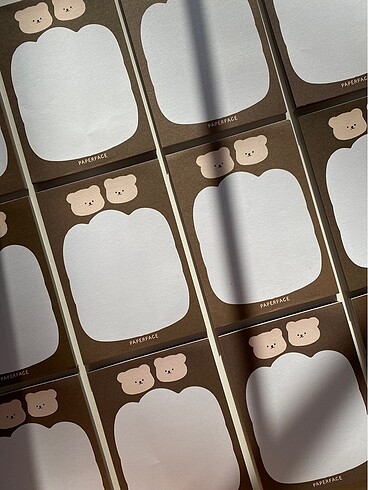  cute bear serisi bitter brown a6 çizgisiz notepad