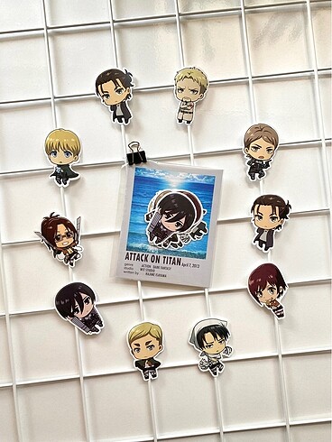 Attack on Titan chibi karakter stickerları