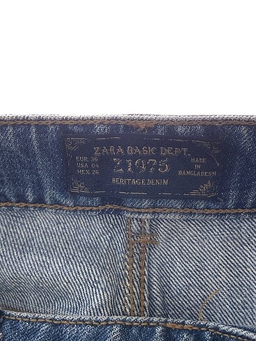36 Beden mavi Renk Zara Jean / Kot %70 İndirimli.