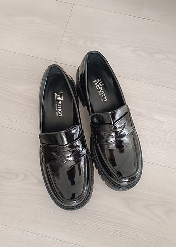 Kadın Siyah Rugan Platform Topuklu ayakkabı - Görsel 4