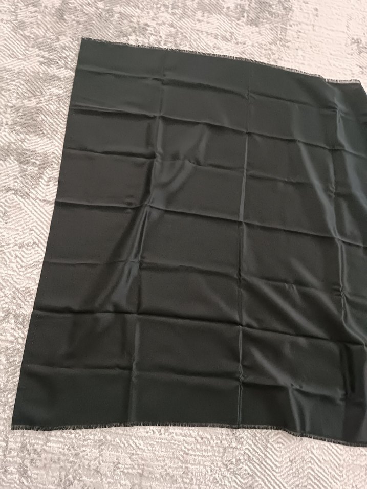 Düz Siyah kadın şal modeli - Görsel 2