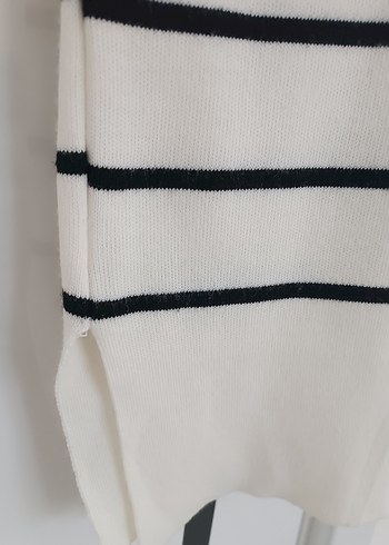 Uzun Kollu Boğazlı Çizgili Kadın tunik uzun - Görsel 6