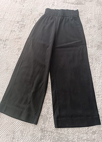 Siyah Midi Kumaş kadın Pantolon - Görsel 4