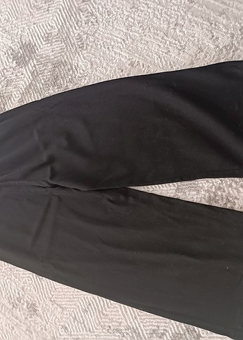 Siyah Midi Kumaş kadın Pantolon - Görsel 3