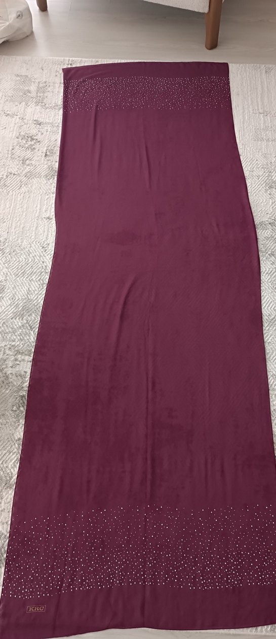 Bordo Payetli Kadın şal modeli - Görsel 2
