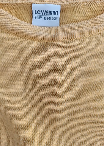 sarı kız çocuk Uzun Kollu Kazak Triko - Görsel 2