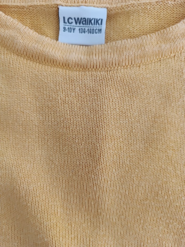 sarı kız çocuk Uzun Kollu Kazak Triko - Görsel 2