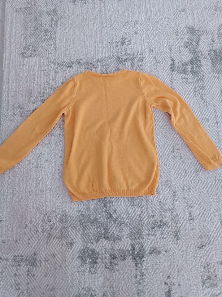 sarı kız çocuk Uzun Kollu Kazak Triko - Görsel 3