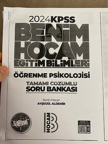 KPSS Benim Hocam Öğrenme Psikolojisi Ayşegül Aldemir Soru Bankas