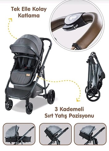 Diğer Beden gri Renk Bebek arabası