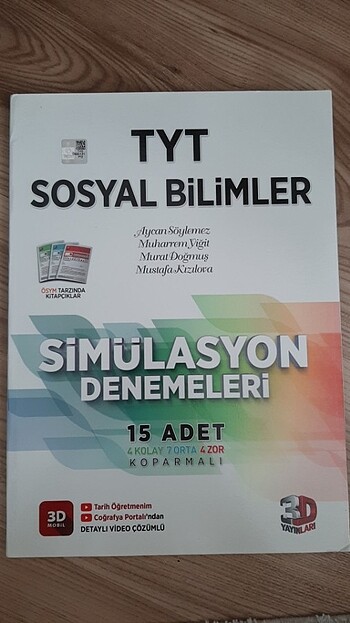 3D YAYINLARI TYT SOSYAL, TYT MATEMATİK VE PRF YAYINLARI SOS BİLİ