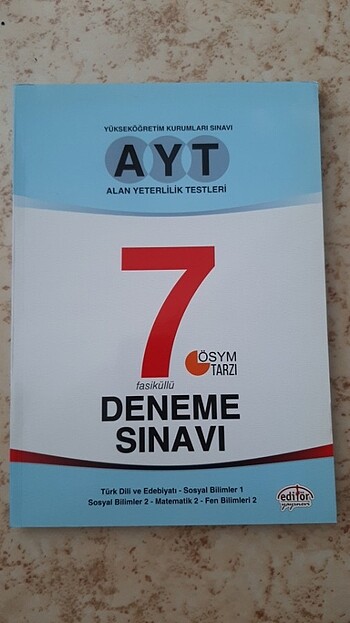 EDİTÖR YAYINLARI 7Lİ AYT DENEME SINAVI