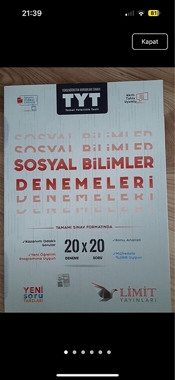 Limit sos blmler deneme, tyt 5li pusula, ayt son prova 12 deneme